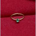 Nose Pin Girls Small Simple Round golden Crystal Nose Ring Nose Stud multicolor. 