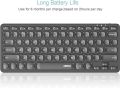 Arteck 2.4G Wireless Keyboard Ultra Slim and Compact Wireless Keyboard with Media Hotkeys for Computer/Desktop/PC/Laptop/Surface/Smart TV and Windows 10/8/ 7 Built-in Rechargeable Battery. 