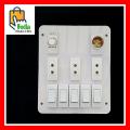 Electric Extension Board Wall Electric Board High Quality PVC Box & Fibar Sheet Piano Switch Sockets. 