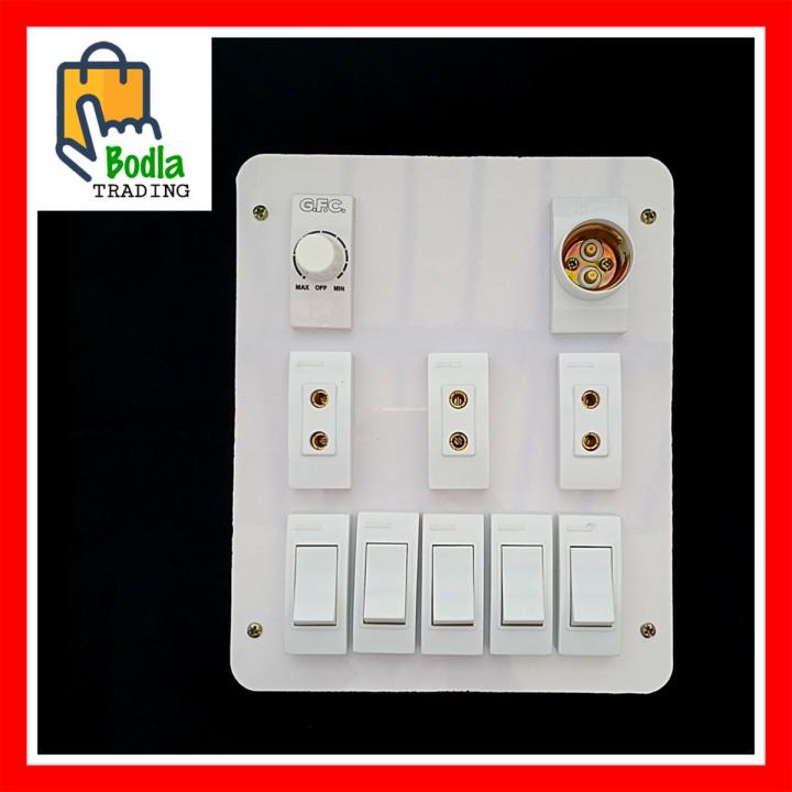 Electric Extension Board Wall Electric Board High Quality PVC Box & Fibar Sheet Piano Switch Sockets