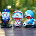 Anime Space Dingdang Handmade Model Creative Football Painter Robot Cat Doll Desktop Cake Decoration Ornament. 