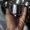 7 Partitions Large Spices Container Round Box Stainless Steel. 