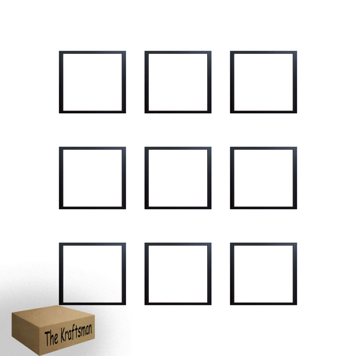 Set of 9 White Frame Photo Frame wall hanging 6x6 inch Photo frame Foto Frame Picture frame Family Collage Wall Decor