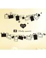 Picture Frames Wall Sticker Family Wall Decals Black Picture Frames DIY Removeable Wall Art Memories Vinyl Stickers for Home Living Room Bedroom. 