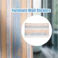 6M Vinyl 3D Mediterranean Wood Grain Paper Self Adhesive Wallpaper Furniture Wall Stickers. 