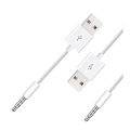 USB Charging Cable for iPod Shuffle Cable USB Data Sync Cable Cord 3.5mm Male AUX Plug to USB Male Adapter Cable Charger Converter Headphone Audio Extender Jack for iPod Shuffle 3 4 5 6 Gen. 