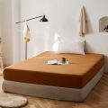 Best Quality Stretch Jersey Fitted Bed Sheets 100% Cotton All Over Elastic Mattress Cover Mattress Protectors - KING Spring Mattress 200x200 cm. 