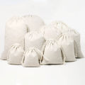 10Pcs Handmade Cotton Linen Drawstring Bags Storage Package Bag Small Coin Purse Travel Storage Portable Christmas Gift Bag. 