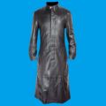 Stay Warm, Stay Stylish, Stay Neo with Neo Leather Long Trench Coat - Black. 