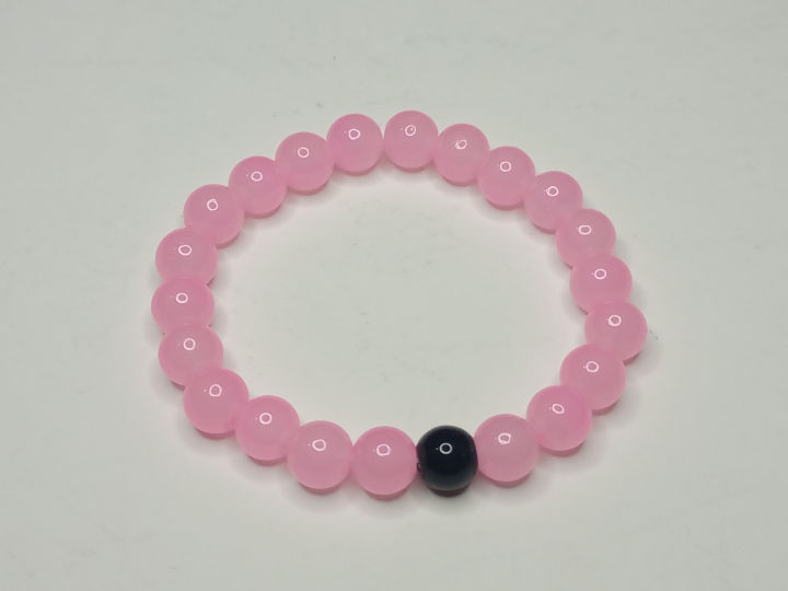 Beautiful%20Pink%20and%20Black%20Glass%20Bead%20Friendship%20Bracelet%20for%20Couples,%20Bestfriends,%20Boys%20and%20Girls%20-%20Image%202