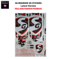 Latest Version SG RED Cricket Bat Sticker | Branded Quality SG 3D Embossed Cricket Bat Sticker | 2023 Latest SG Players Edition Cricket Bats 3D Stickers. 