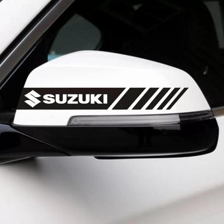 2PCS (BLACK) Car Rearview Mirror Decoration Sticker Body Decal For Suzuki swift Alto Ciaz  Accessories Sticker Auto Accessories car Accessories