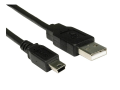 5 Pin Mini USB Cable, Extra Long USB Type-A to Mini-B 5-pin USB Tethering Cable for  External HDDS/Camera/PS3 Controller, Digital Camera, MP3 Player -Black. 