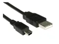 5 Pin Mini USB Cable, Extra Long USB Type-A to Mini-B 5-pin USB Tethering Cable for  External HDDS/Camera/PS3 Controller, Digital Camera, MP3 Player -Black. 
