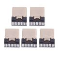 5 Pcs HDMI Male 19 Pins A Type Solder Plug Termination Repair Replace. 