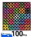 NALKIYAN NALKI DAGAA 100 COLOR BOX POLYESTER THREAD SPOOLS FOR COMPLETE SUIT STICH 140meter Multi color spool thread for men and women suit stich quality spools. 