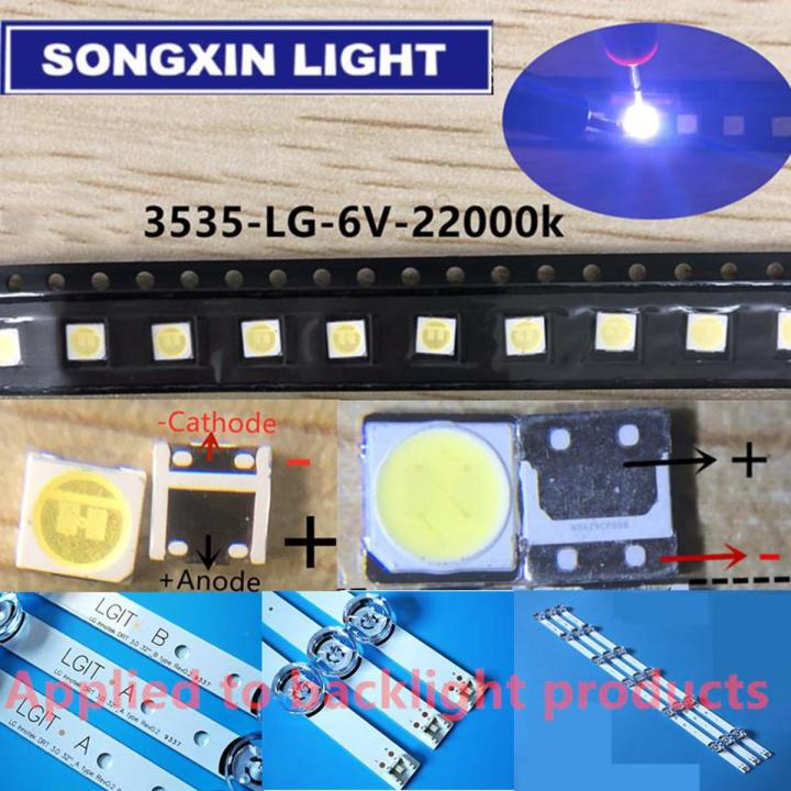 10Pcs/100Pcs For LG Innotek LED 2W 6V 3535 Cool white LCD Backlight for TV Application Led Backlight Lg 3535 Latwt391rzlzk