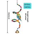 Kolachipets 8 in 1 Bird Cage Accessories Bundle | Parrot Toys, Bird Toys, Parrot Swing, Bird Swing, Parrot Ladder, Bird Ladder, Budgie Toys, Lovebird Toys, Cockatiel Toys, Parrot Chew Toy, Bird Climbing Toy, Parrot Wooden Toys, Bird Playground for Cage. 