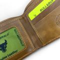 Bull and Buffalo Leather Wallet - Dollar Size - Premium Quality. 