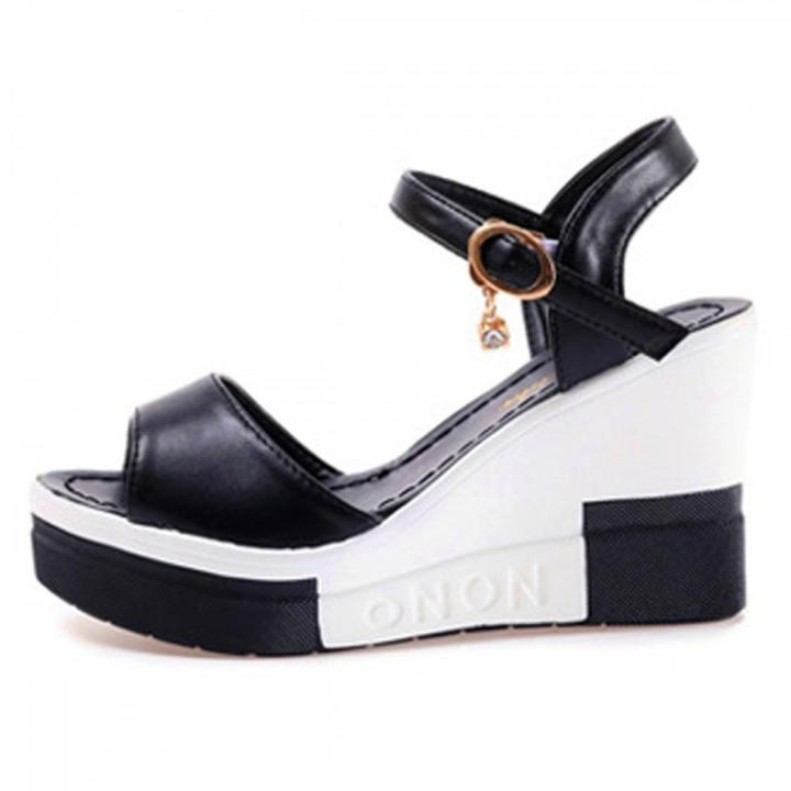 WOMEN%20SUMMER%20SLOPE%20FISH%20MOUTH%20BLACK%20HIGH%20WEDGE%20SANDALS%20-%20Image%204