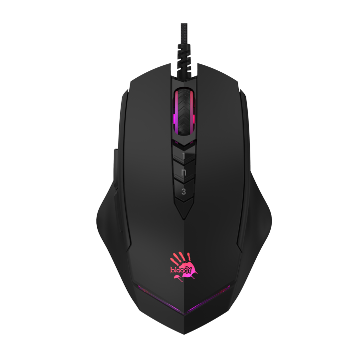 Bloody V8M Max RGB Optical Gaming Mouse - BC3332-A Sensor - 12,000 CPI - 2,000 Hz Report Rate - RGB Backlit