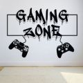 Feet Gaming Zone Vinyl Game Lovers Bedroom Wall Stickers Hot Play Game Handle Living Room Bedroom Personality Decoration Stickers Creative Art Game Handle Wall Stickers Boys Room Game Zone Sports club. 