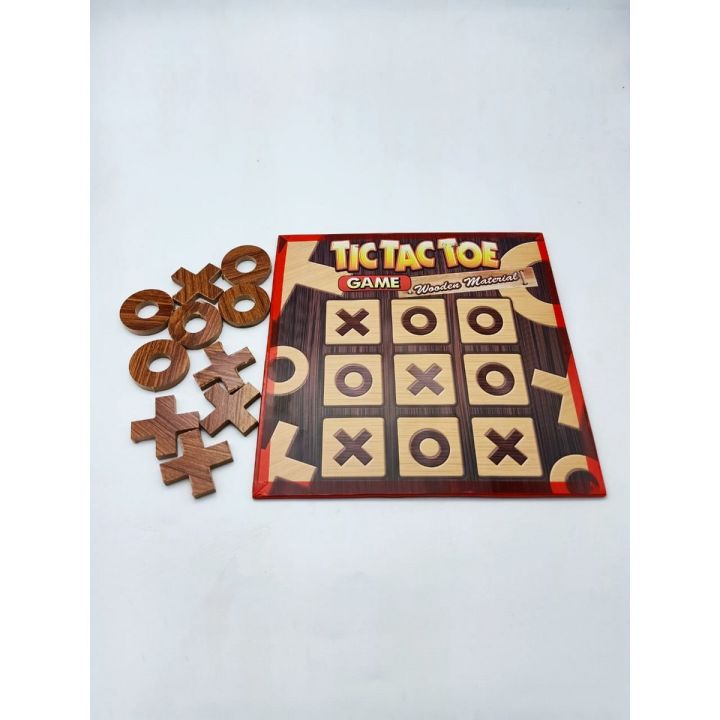 Wooden High Quality Tic Tac Toe Cross Circle Game With Foam Cross Circle For Kids
