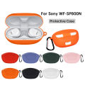 Dustproof Protective Sleeve For SONY WF-SP800N Case Cover Soft Silicone Case Wireless Earphone Chaging Box Bags With Carabiner. 