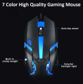 RGB Gaming Mouse / Mouse with Dragon Mousepad / Mouse with Logitech Mousepad - 7 Color - High Performance with 7 LED Lights (Wired Mouse). 