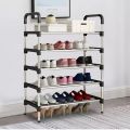 5-Layer Multi-Functional Rack Versatile Stackable Organizer for Shoes, Kitchen rack, Bedroom corner racks, Lounge portable shelves- X Rack, Space-Saving Plastic Cabinet, Easy Assembly, Ideal for Home Storage & Closet Shoe Shelf. 