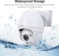 FLOUREON SD26W IP Camera PTZ 1080P Zoom 5X Surveillance Camera 2.0MP Waterproof Zoom 5X IR-Cut Night Vision Motion Detection Remote Vision by PC Smartphone P2P. 
