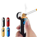 Usb Rechargeable Touch Sensor Lighter With Usb Rechargeable Cable Portable Lighter Ultra-thin Fingerprint Touch Sensor Lighter Rechargeable USB Charging Lighter Amazing Durable Lighter. 