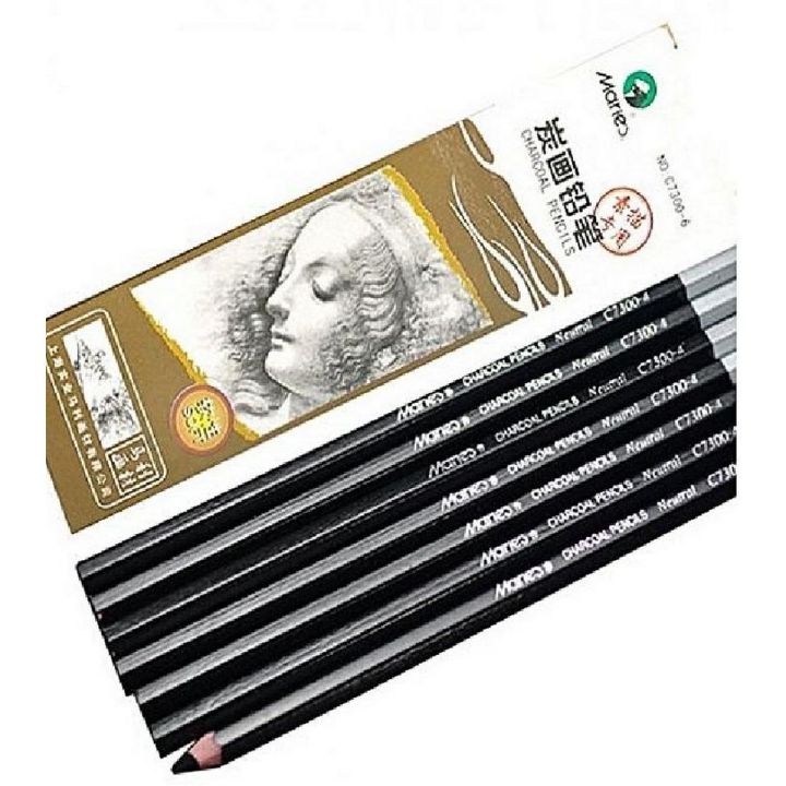 Pack Of 6 - Charcoal Pencils - Soft