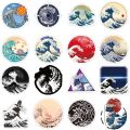 10/30/50PCS Cartoon Sea Wave Spray Round Stickers Graffiti Skateboard Guitar Luggage Laptop PVC Decals Sticker Kid DIY Toys F5. 