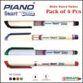 PIANO Smart Wipe Easy White Board Marker-Pack of 4 Pcs. 