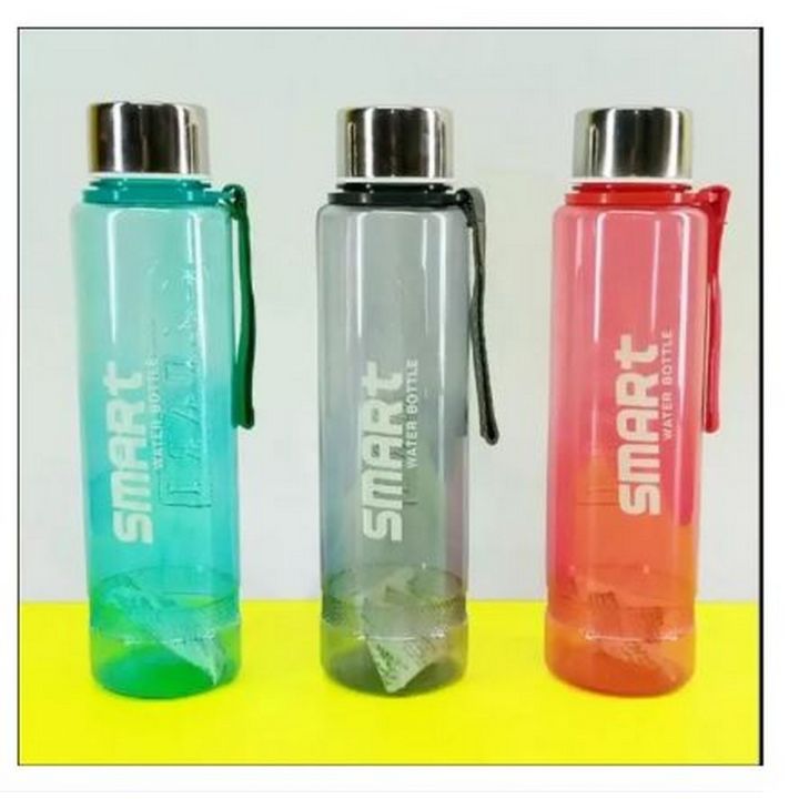 Smart Water Bottle BPA Free Plastic With Stainless Steel Cap 500ml for School College University Office Sports-Gym-Travel