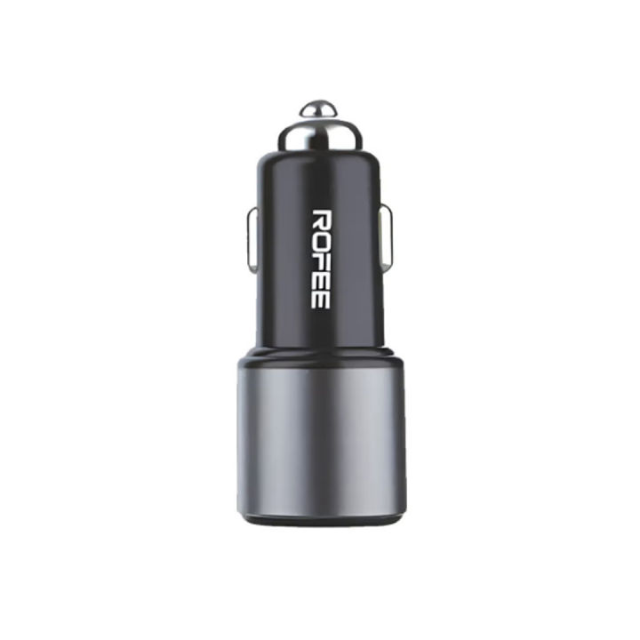Rofee RC-831 Smart & Fast Dual Pord USB-A 18W & USB-C 65W Car Charger Black