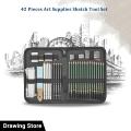 Keep_Smiling Sketch Drawing Set, Sketching Kit For Artist Of 42 Pcs. 