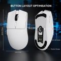 ATTACK SHARK X1 Wireless Gaming Mouse with RGB Charging Dock, PAW3395 PRO Sensor Up to 40K DPI,53g Ultra Light Tri-Mode Computer Mice,1KHz Polling Rate 5 Programmable Buttons for WIN/MAC-White. 