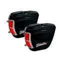 2-pcs Motorcycle Side Box " Tourist Box With LED Back Light STEELA. 