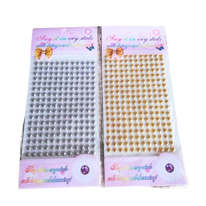 Pack of 2 beautiful crystal beads stickers for crafts