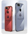 For OPPO F9 / OPPO F9 Pro Cover + Wrist Strap Fashion Shiny Maple leaf Plating Square Bumper Phone Case Soft TPU Silicone Shockproof Protective Back Cover. 