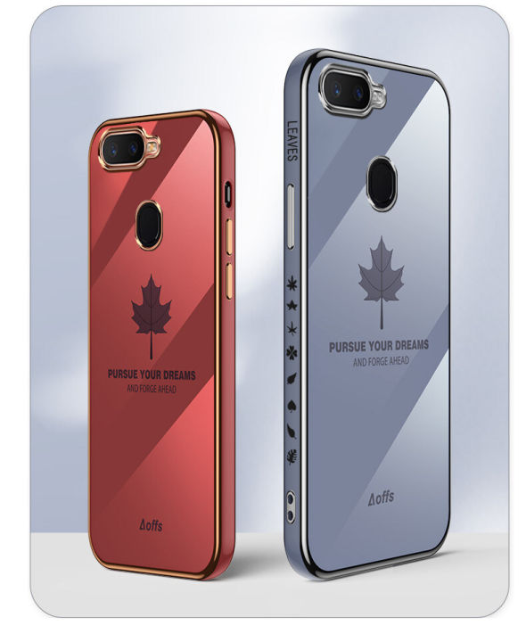 For%20OPPO%20A7%20Cover%20+%20Wrist%20Strap%20Fashion%20Shiny%20Maple%20leaf%20Plating%20Square%20Bumper%20Phone%20Case%20Soft%20TPU%20Silicone%20Shockproof%20Protective%20Back%20Cover%20-%20Image%203
