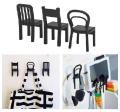 IKEA Hook Hanger Set of 3 Black Key Cloth Jewelry Holder Chairs Wall Mounted. 