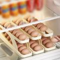 Automatic Scrolling Egg Rack, Double Layer Egg Dispenser, Counter Top Egg Storage Tray. 
