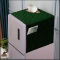 Cotton Quilted Fridge cover with Multi-Purpose Side Pockets. 