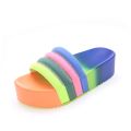 Loose cake and slippers women's European and American color matching joker flat shoes. 