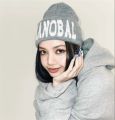 KPOP LISA LALISA Knitted Collection Wool Hat Fashion Embroidery Couple Hat Letter Beanie Cap. 
