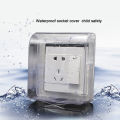 Clopal Waterproof Wall Socket Plate Panel Switch Box Cover Protector Child Proof Safety Plugs for Outlets IP55. 