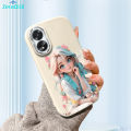 ZeroQiQi for OPPO A18 A38 Back Cover Lovely Girl Silver Lens Protection Edge Soft Rubber Mobile Phone Cases. 